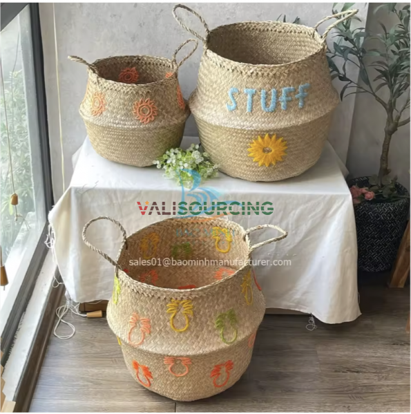 Factory-Direct Seagrass Belly Basket