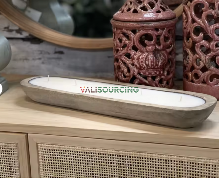 Long Dough Wooden Bowl