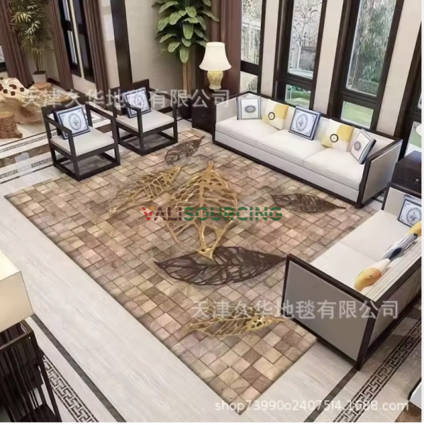 Crystal Velvet Snow Velvet Floor Rug from Vietnam