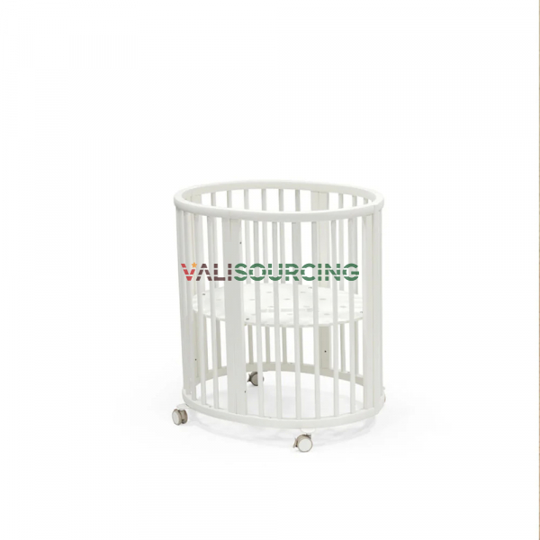Stokke Sleepi Mini V3 premium crib for babies with swivel wheels and anti-slip lock