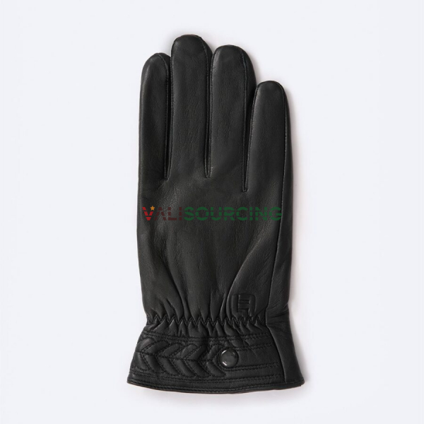 Leather gloves with masculine patterned design. from Vietnam