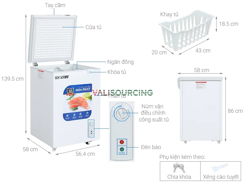 Hoa Phat HPF Mini Chest Freezer – 107L from Vietnam