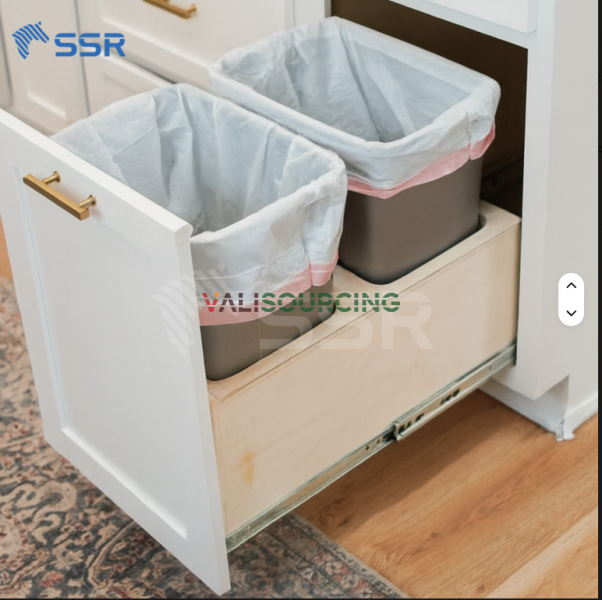 Modern Eco-Friendly Wooden Modular Waste Bin Base Cabinet by SSR VINA