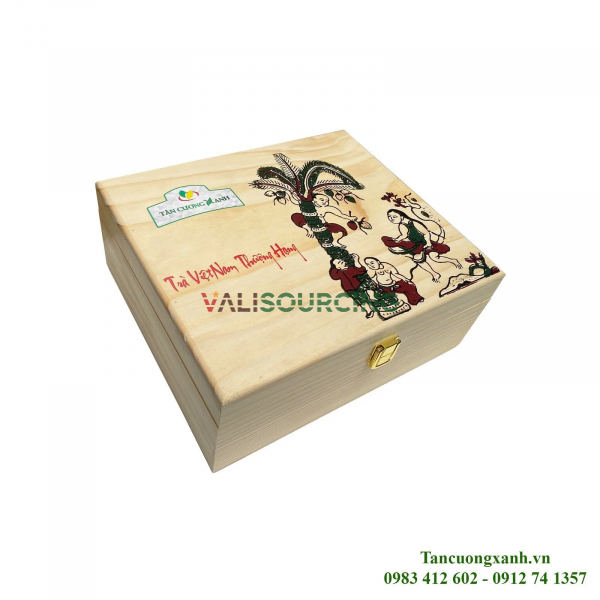 Lotus Tea (300 grams) - Pine Wood Box from Vietnam