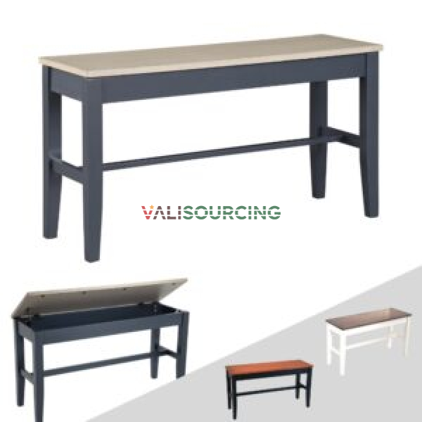 High Bench Dining Chair (Made of Rubberwood) with Integrated Storage Compartment from Vietnam
