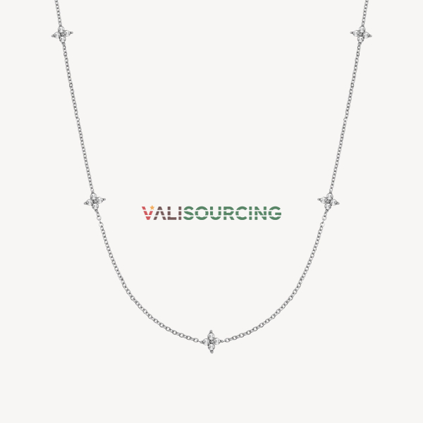 Clover Floral Necklace Stainless Steel from Vietnam