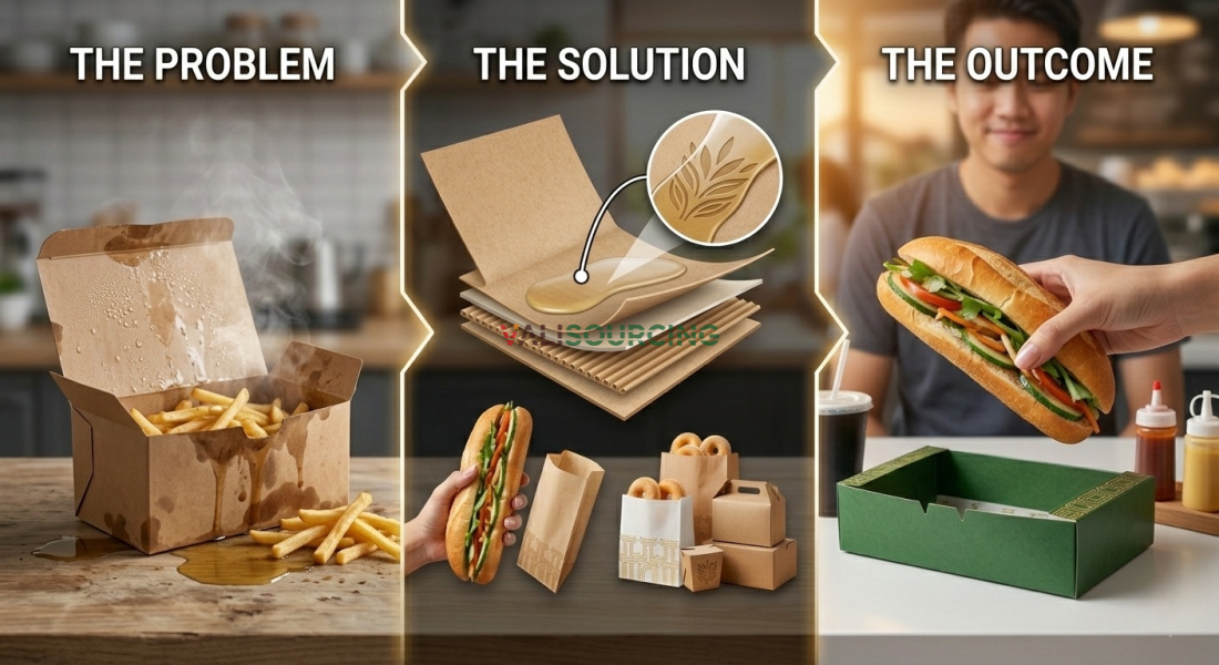 Coated Leak-Proof Paper Boxes from Vietnam