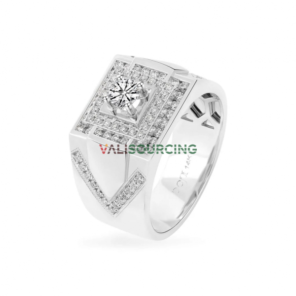 14K white gold ring with diamond DOJI AMRB200076F2HA1