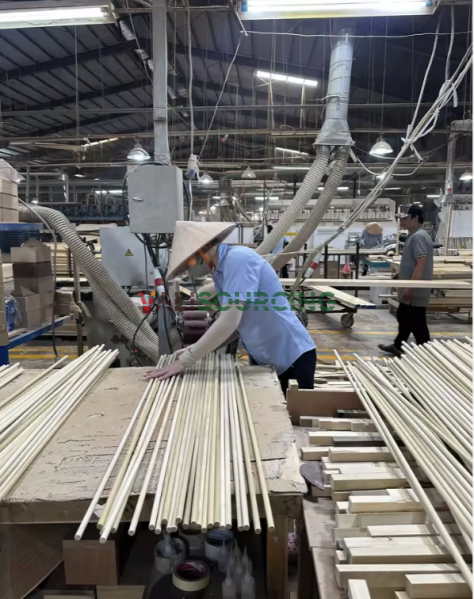 Square Solid Wood Crafts from Vietnam