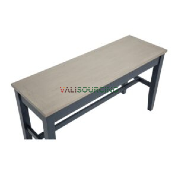 High Bench Dining Chair (Made of Rubberwood) with Integrated Storage Compartment from Vietnam