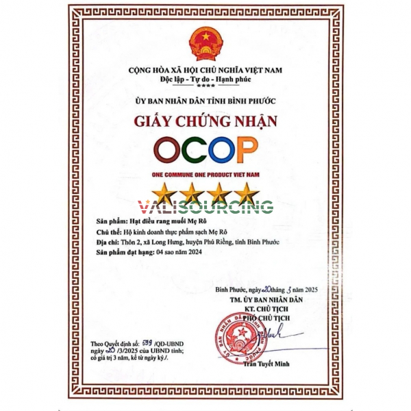 Salted Roasted Cashew Nuts from Vietnam