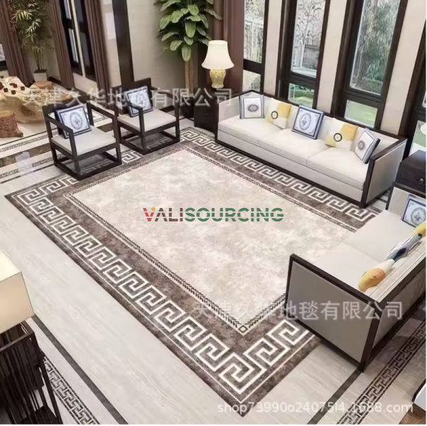 Crystal Velvet Snow Velvet Floor Rug from Vietnam