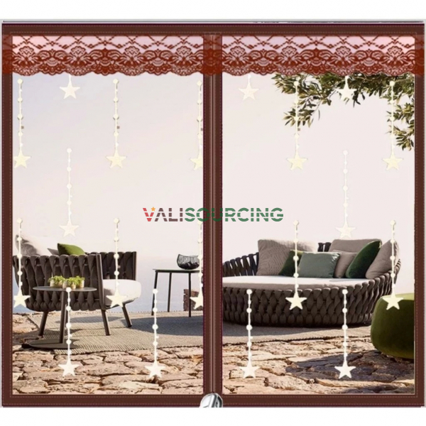 Anti-mosquito window screen curtain with magnetic self-closing anti-mosquito