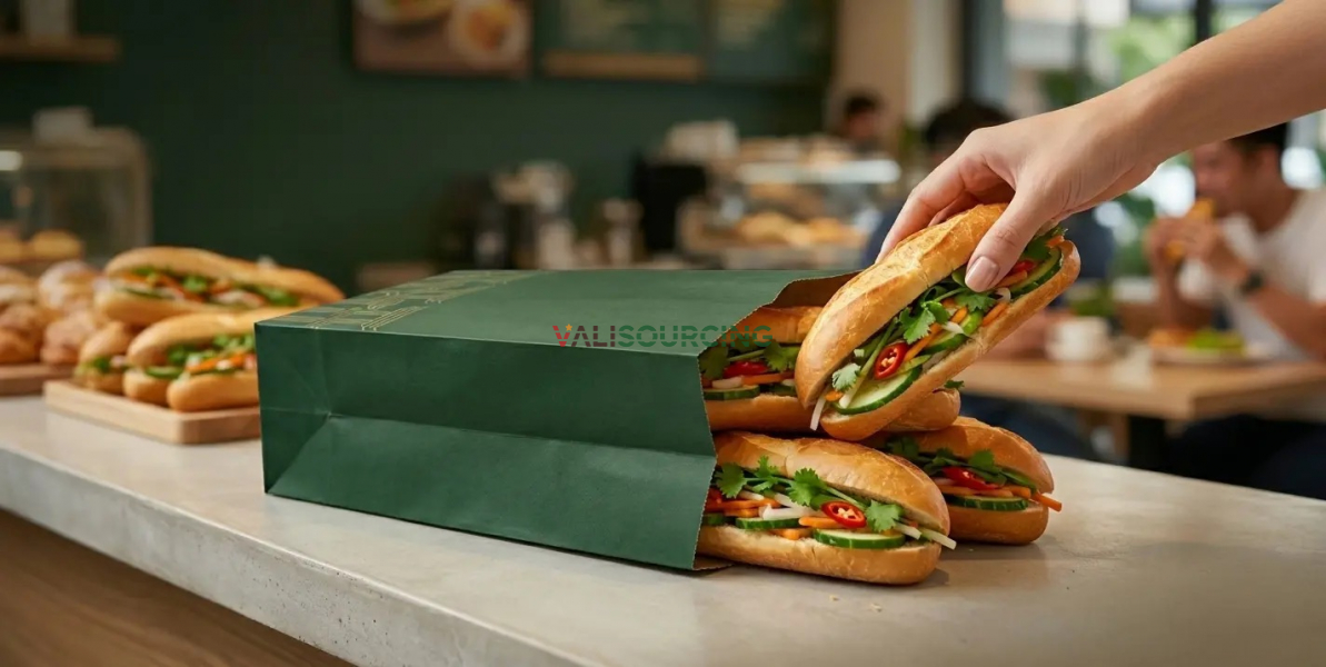 Professional Food Paper Bag Printing & Production from Vietnam