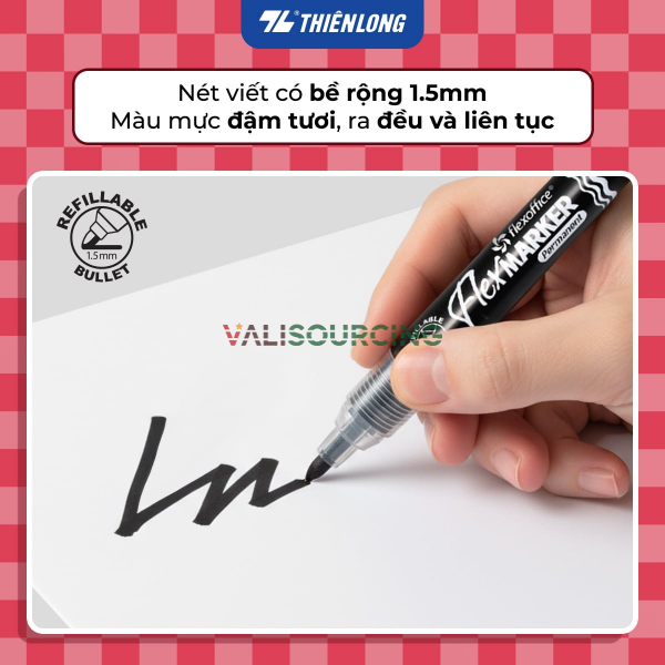 Flexoffice Flex Marker FO-PM014/XK Oil-Based Marker Pen - Export Product from Vietnam