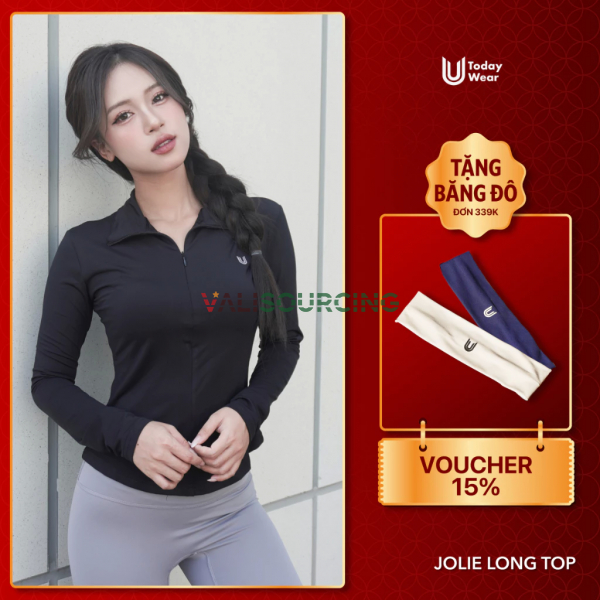Jolie Long Top Women’s Polo Activewear | Long Sleeve Big Size from Vietnam