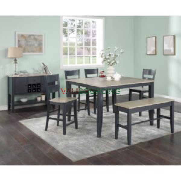 High Bench Dining Chair (Made of Rubberwood) with Integrated Storage Compartment from Vietnam