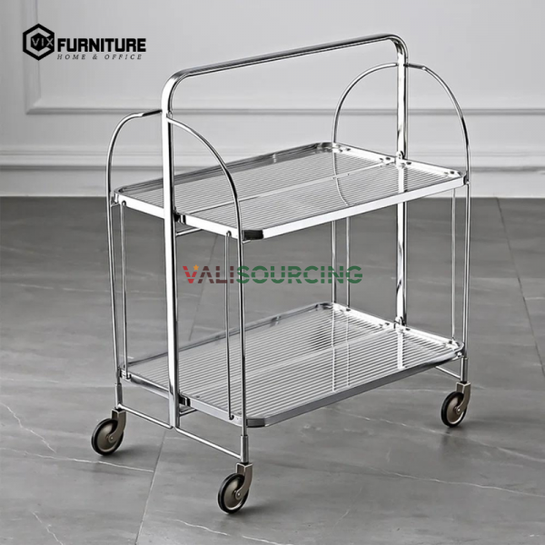 Decorative Shelf with Electroplated Steel Frame & Plastic Surface
