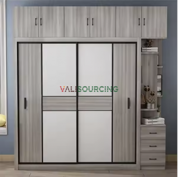 Minimalist Design Wooden Sliding Door Wardrobe – Modern, Convenient Wardrobe