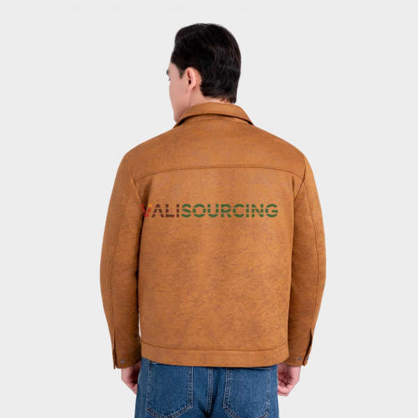 Aristino Men\'s Brown Suede Jacket Regular Fit AJK607EDP01 from Vietnam