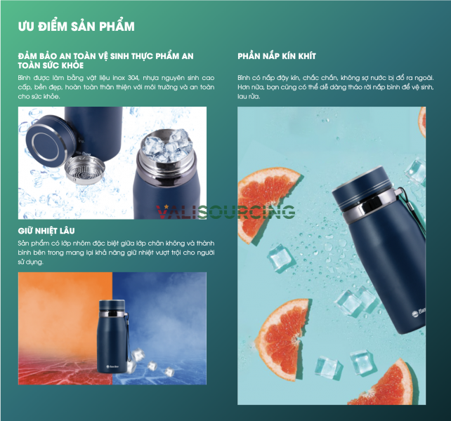 Stainless Steel Thermos Bottle RD-BGN06ST1 – Capacity 0.6L | Keeps Heat for a Long Time – Safe for Health