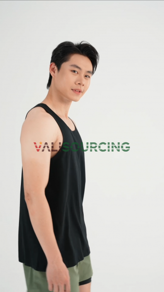 Regular fit tank top, 180gsm cotton poly fabric. from Vietnam