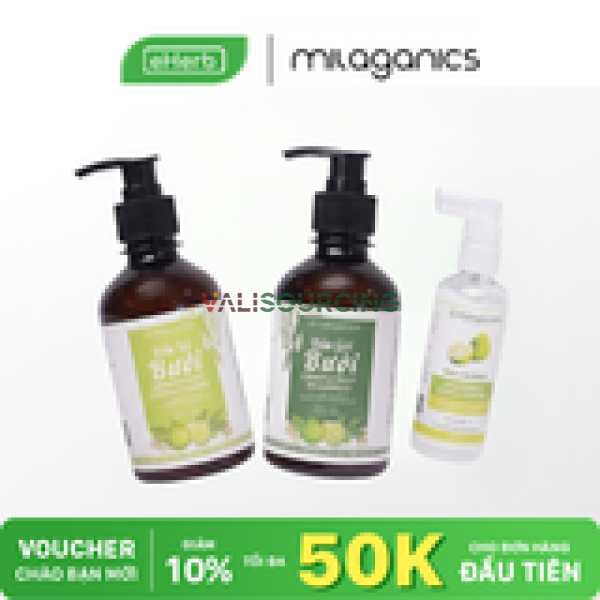 Set of 3 Grapefruit Essential Oil Hair Care Products from Vietnam