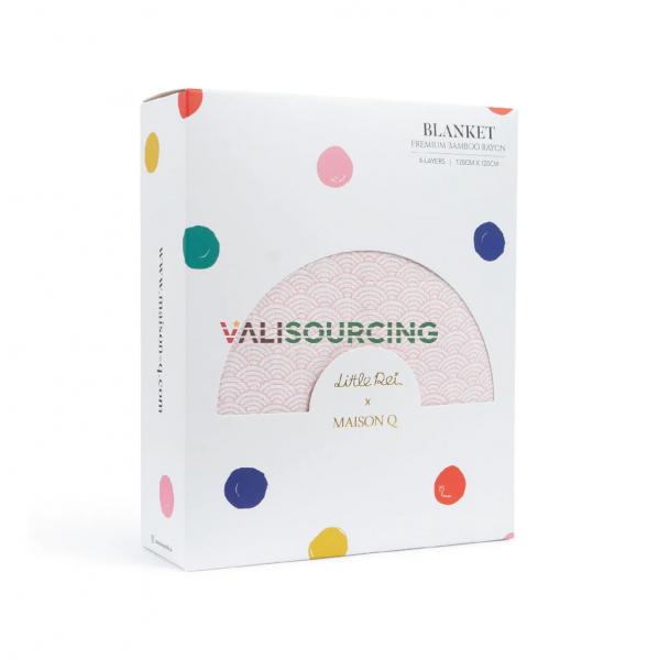 Little Rei X Maison Q Pink 4-Layer Blanket