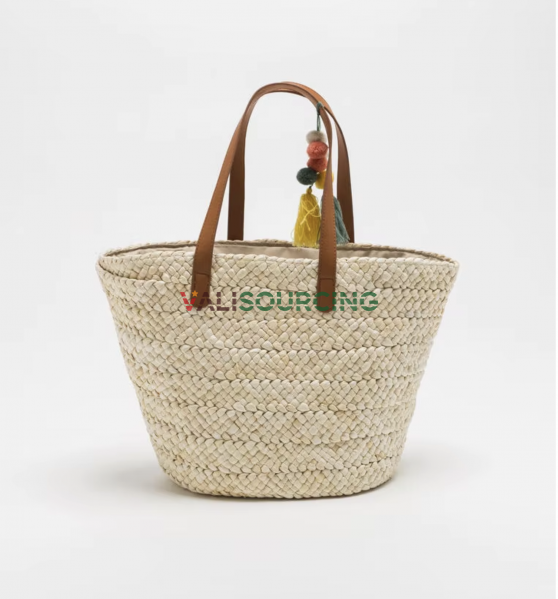 Affordable Eco-Friendly Large Straw Beach Tote Bag – Stylish & Practical for Summer Fashion
