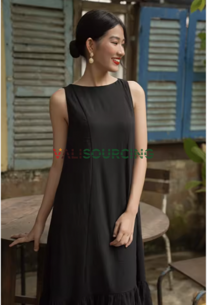 OEM Women\'s Elegant Casual Cotton Blend Dress