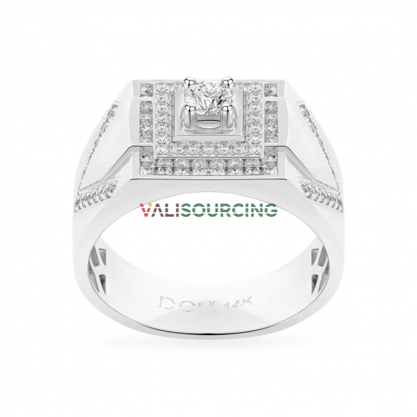 14K white gold ring with diamond DOJI AMRB200076F2HA1