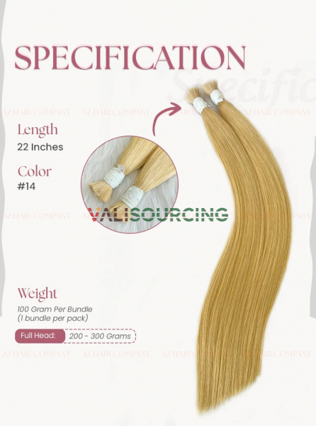 Tóc nối màu nâu nhạt | 100% tóc người Việt Nam từ Việt Nam