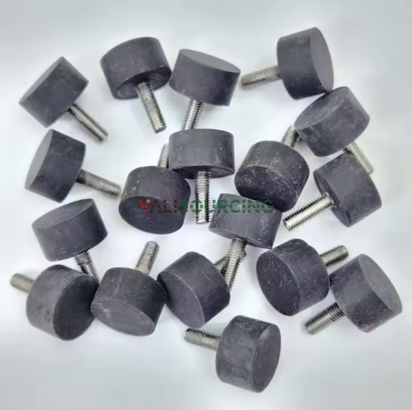 Rubber base reduces vibration and protects equipment