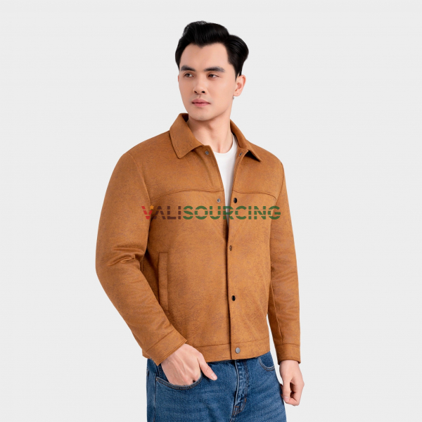 Aristino Men\'s Brown Suede Jacket Regular Fit AJK607EDP01 from Vietnam