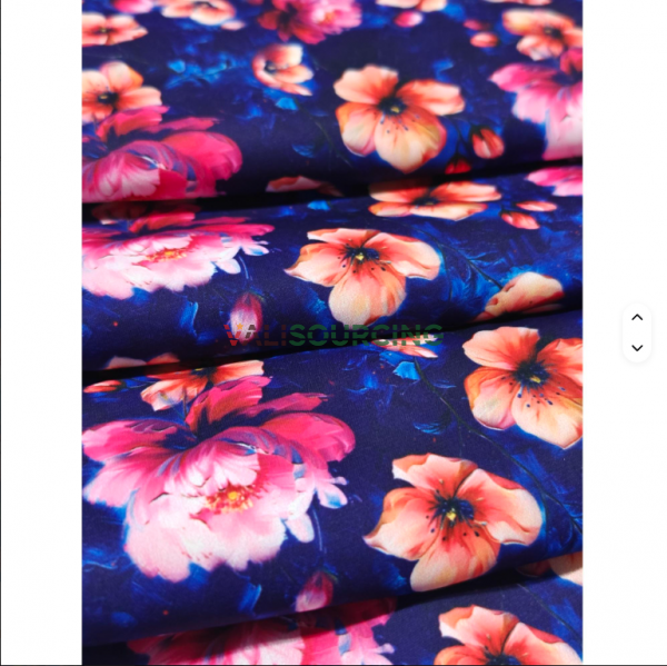 High-Quality, Lightweight Printed Brocade Fabric (120GSM) for Premium Apparel