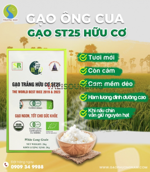 Organic fragrant rice ST25 - 2kg