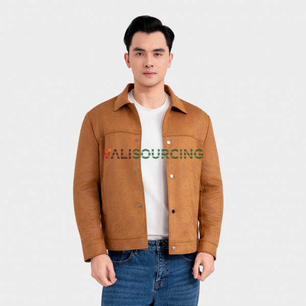 Aristino Men\'s Brown Suede Jacket Regular Fit AJK607EDP01 from Vietnam