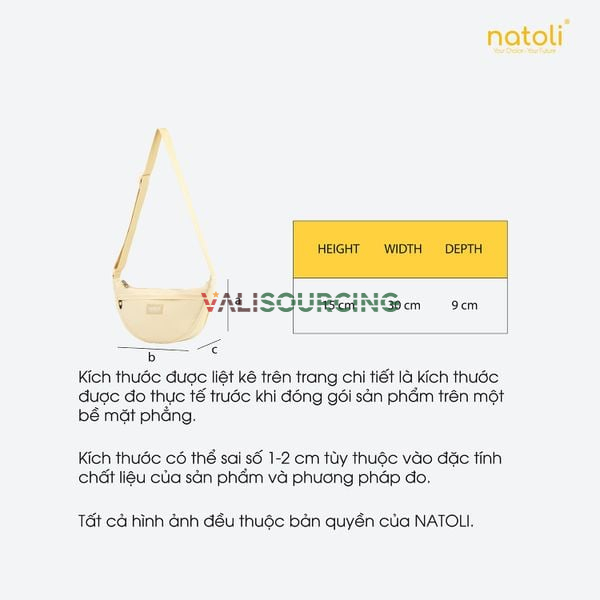 Túi phao đeo chéo nam nữ NATOLI từ Việt Nam