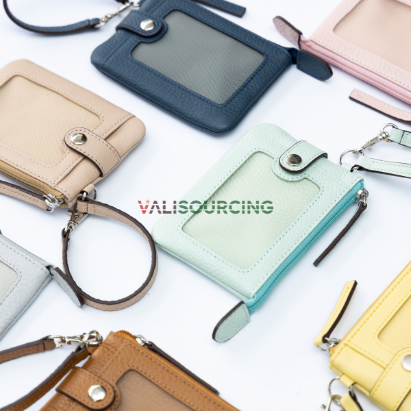 ID card holder, key card holder, parking card holder with convenient drawstring keychain, retractable parking card holder. from Vietnam