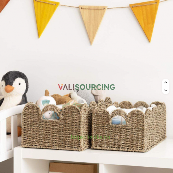 Giỏ đựng đồ dệt tay ECOKA Scallop-Edge