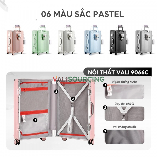 Bamozo Aluminum Frame Suitcase| | Anti-Theft TSA Lock from Vietnam