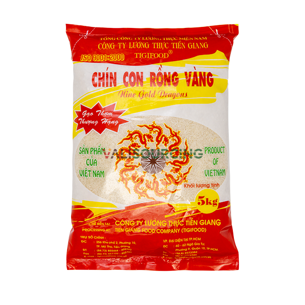 Gạo Chín con Rồng Vàng từ Việt Nam