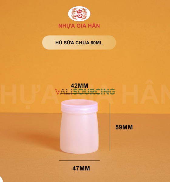 60ml HDPE Plastic Yogurt Jar from Vietnam
