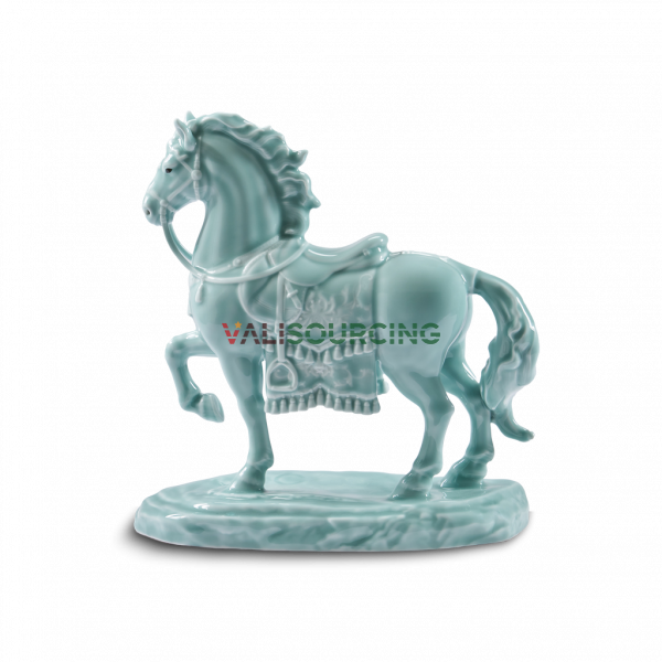 Royal Horse Statue - Jade (glossy) from Vietnam