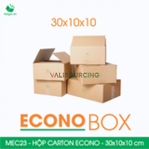 Hộp Carton ECONO MEC23 30x10x10 cm | Sóng E 3 Lớp Chịu Lực từ Việt Nam