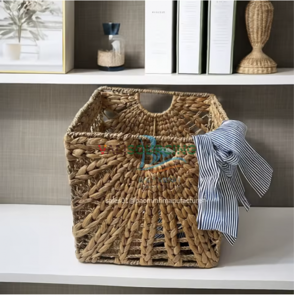 Factory-Direct Water Hyacinth Cube Baskets