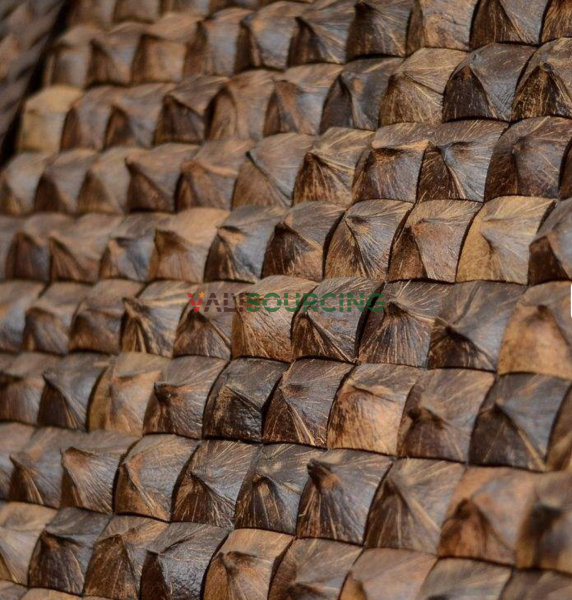 Natural Coconut Shell Mosaic Hexagon Tile from Vietnam