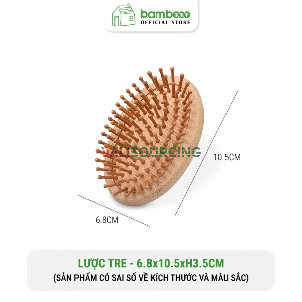 BAMBOOO ECO Bamboo Scalp Massage Comb Made of Environmentally Friendly Bamboo