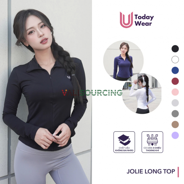Jolie Long Top Women’s Polo Activewear | Long Sleeve Big Size from Vietnam