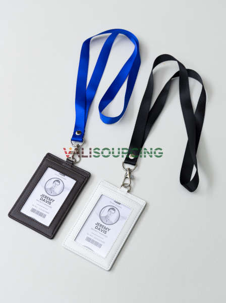 Leather ID card holder for employee ID cards and bank cards. from Vietnam